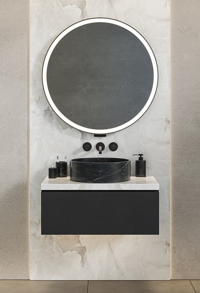 miior-trend-luna-80-miroir-extensible-led-noir-mat image 1