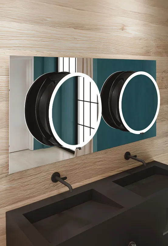 miior-loft-dot-plus-14070-miroir-double-led-50-cm-noir image 1