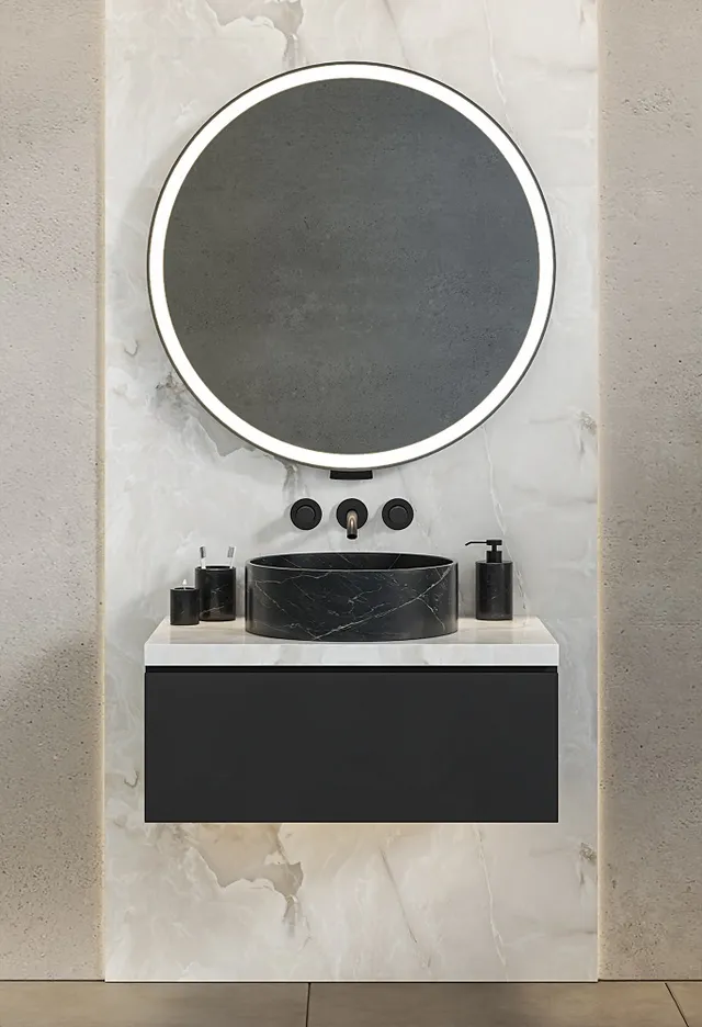miior-trend-luna-80-miroir-extensible-led-noir-mat image 1