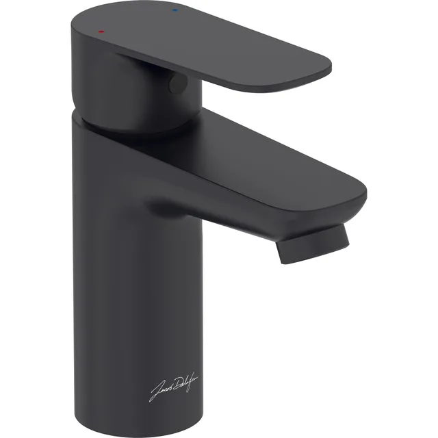 jacob-delafon-oscar-mitigeur-lavabo-noir-mat-avec-vidage image 1