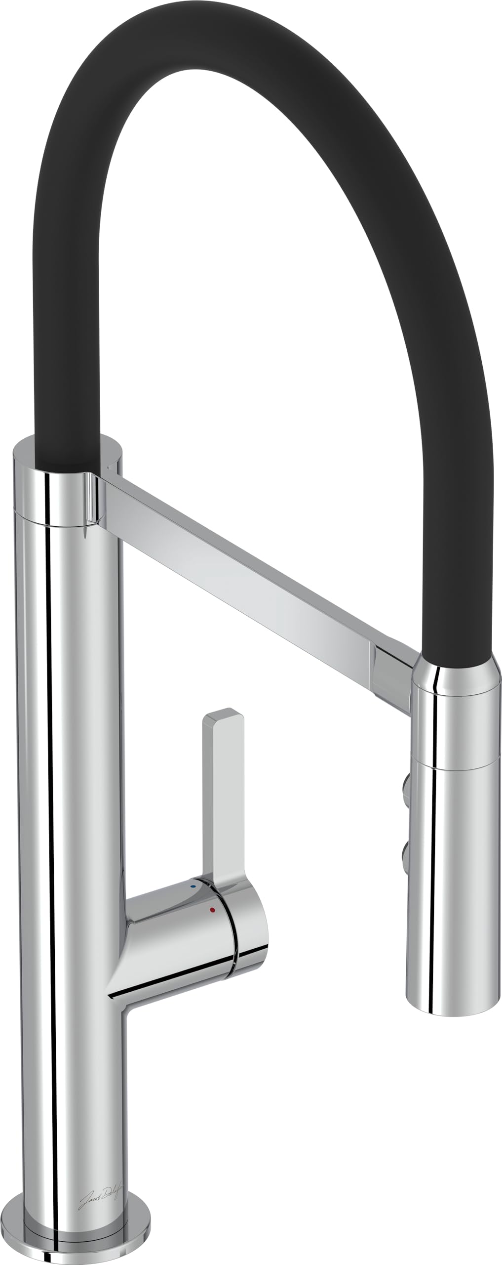 jacob-delafon-aleo-mitigeur-cuisine-style-chef-chrome-douchette image 1