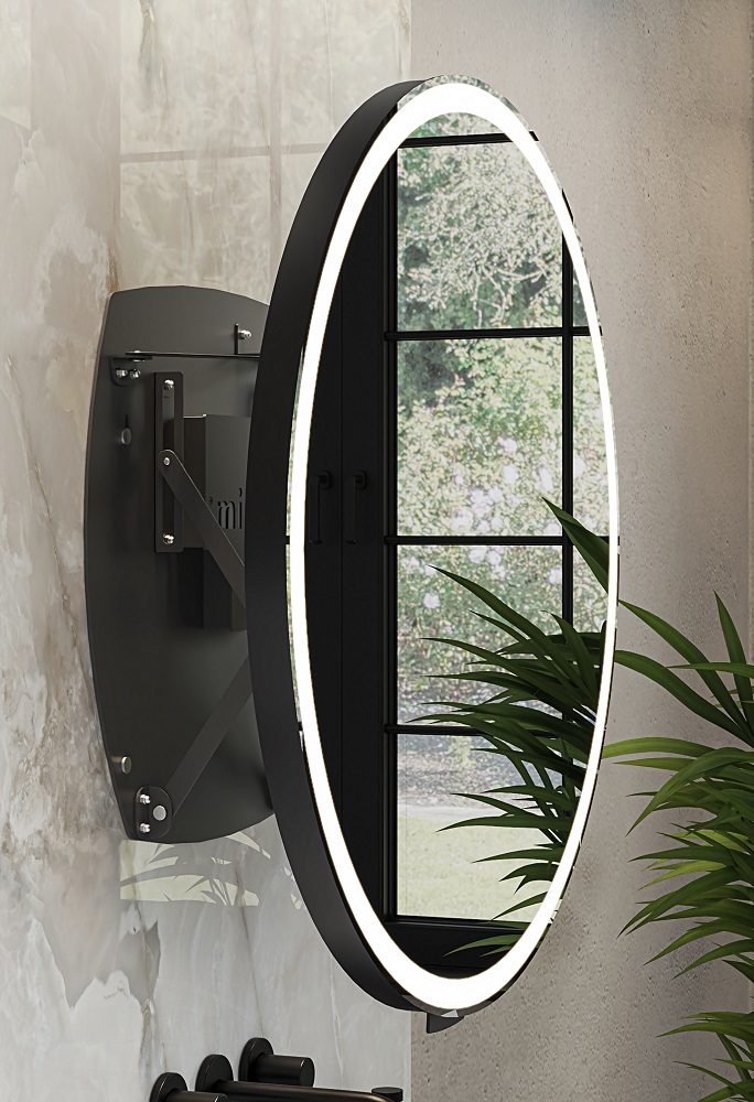 miior-trend-luna-80-miroir-extensible-led-noir-mat image 3