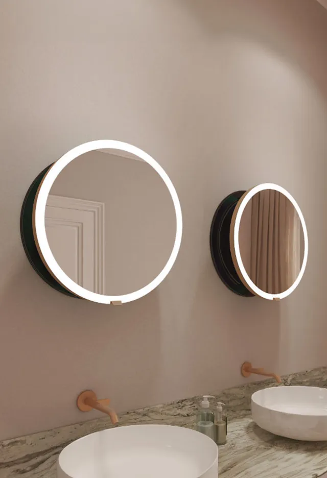 miior-mid-sun-miroir-extensible-led-rond-50-cm-noir image 1