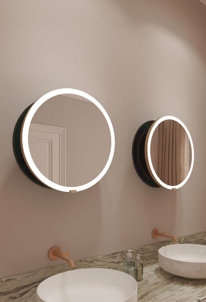 miior-mid-sun-miroir-extensible-led-rond-50-cm-noir image 1