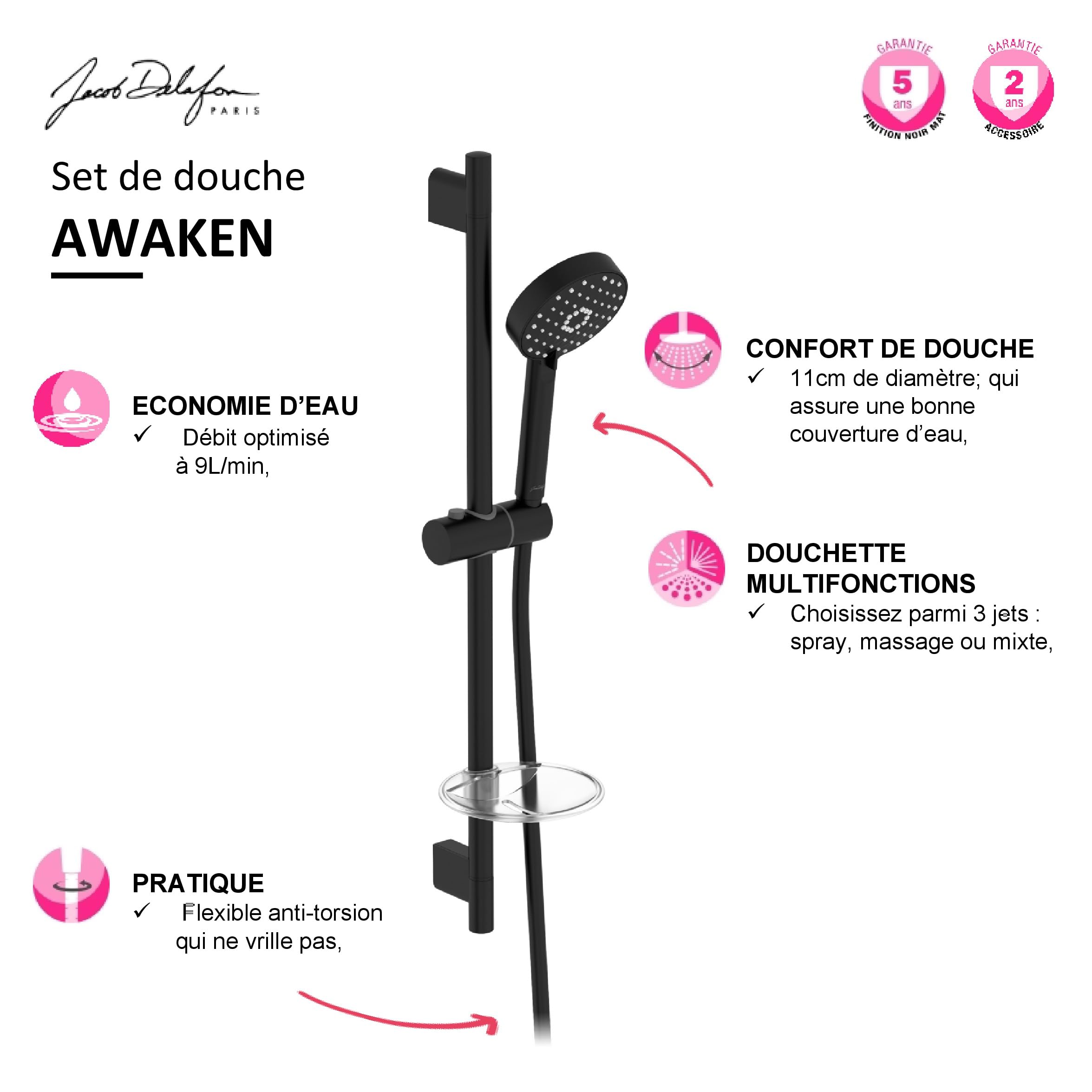 jacob-delafon-awaken-set-douche-barre-douchette-3-jets-noir-mat image 4