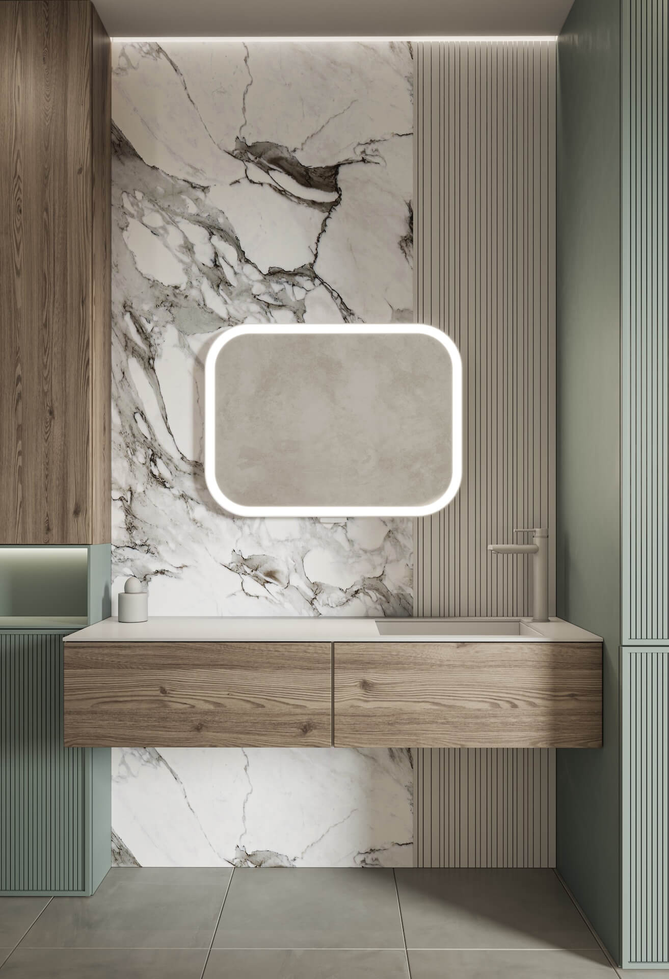 miior-trend-cor-8060-miroir-extensible-led-80x60-blanc image 1