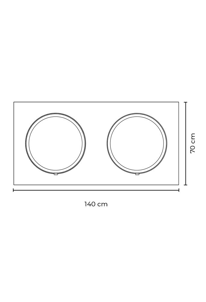 miior-loft-dot-plus-14070-miroir-double-led-50-cm-noir image 2